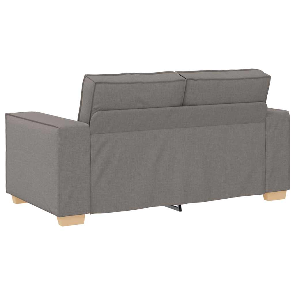 vidaXL Canapea cu 2 locuri, gri taupe, 120 cm, material textil