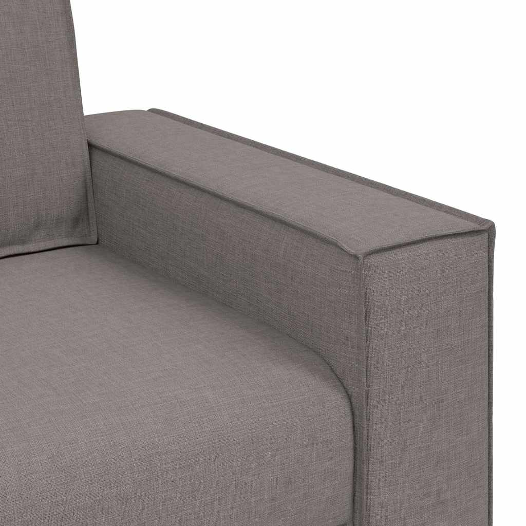 vidaXL Canapea cu 2 locuri, gri taupe, 120 cm, material textil
