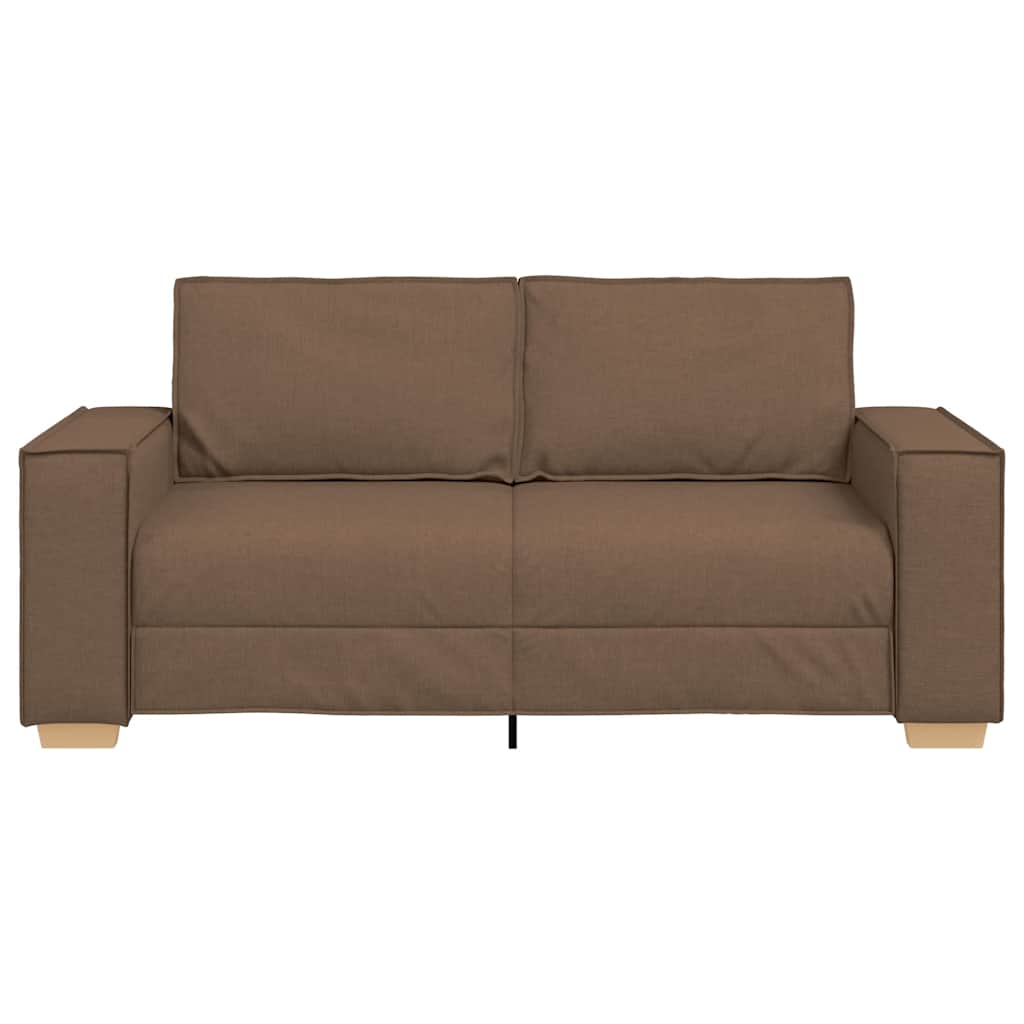 vidaXL Canapea cu 2 locuri, maro, 140 cm, material textil vidaXL Canapea cu 2 locuri, maro, 140 cm, material textil