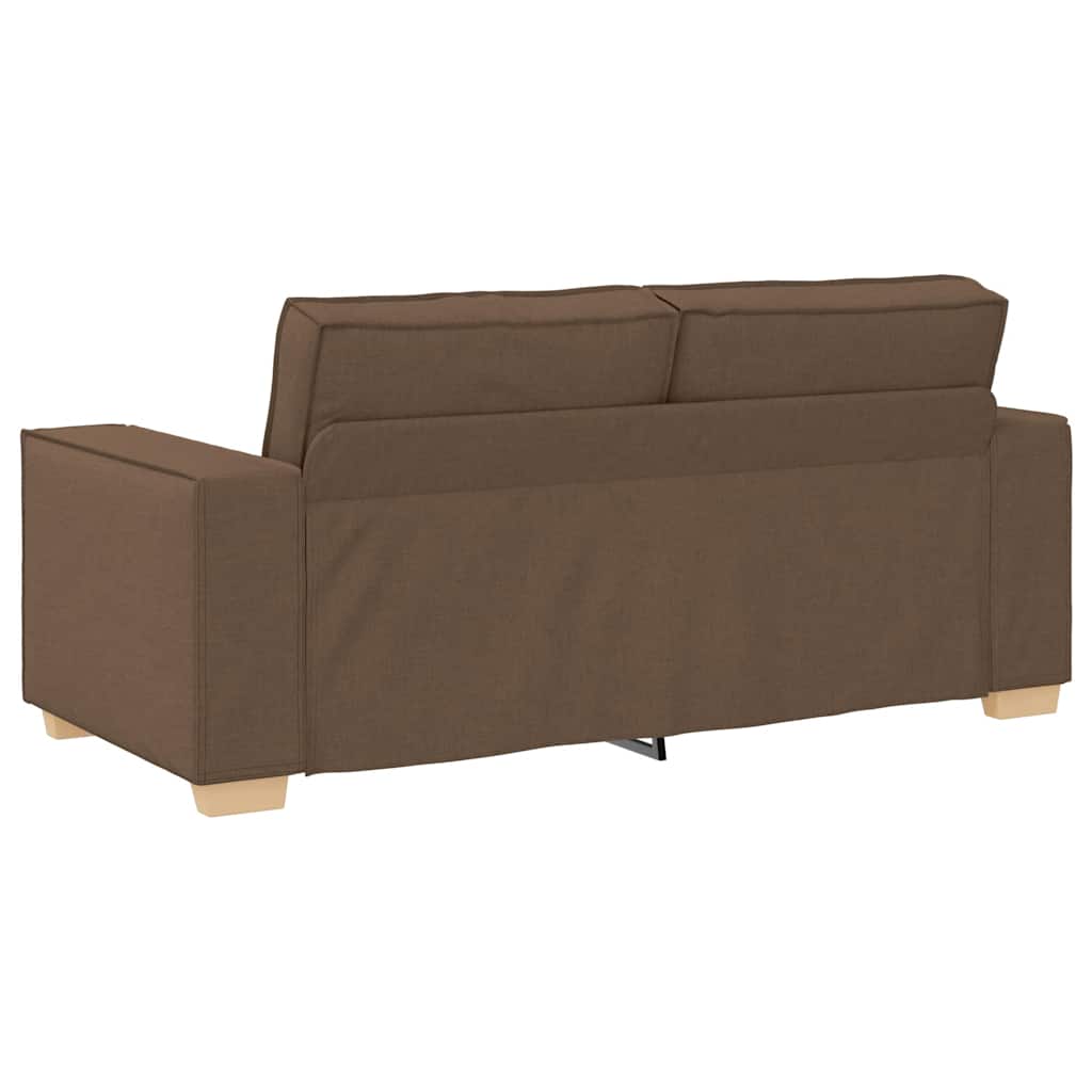 vidaXL Canapea cu 2 locuri, maro, 140 cm, material textil vidaXL Canapea cu 2 locuri, maro, 140 cm, material textil