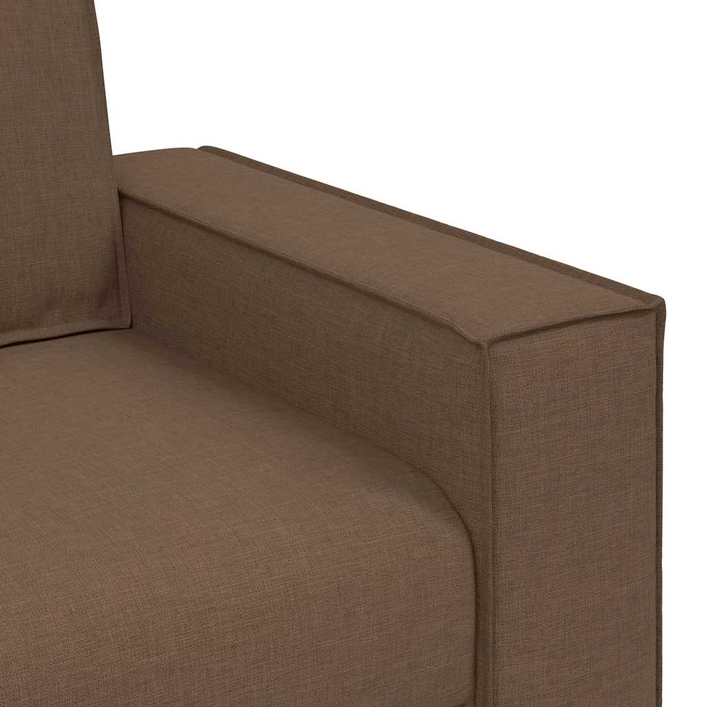 vidaXL Canapea cu 2 locuri, maro, 140 cm, material textil vidaXL Canapea cu 2 locuri, maro, 140 cm, material textil