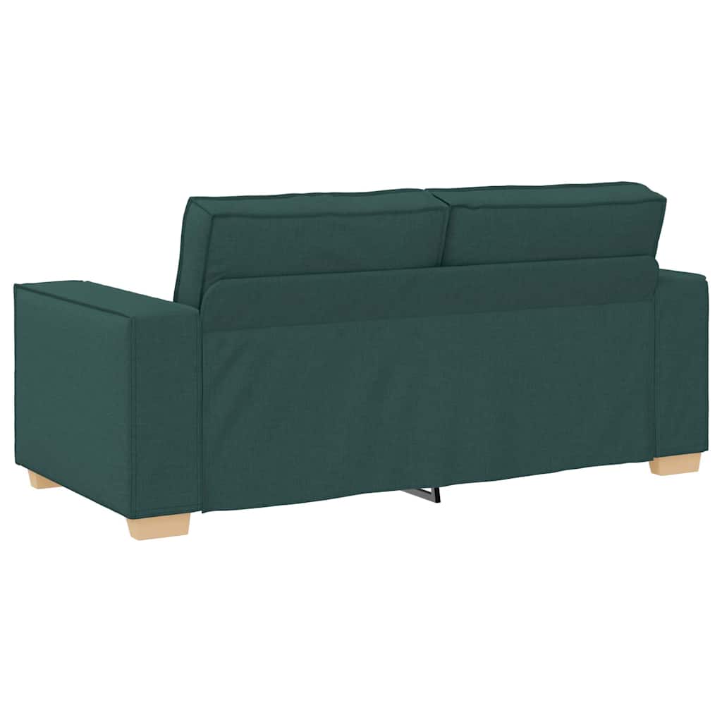 vidaXL Canapea cu 2 locuri, verde închis, 140 cm, material textil vidaXL Canapea cu 2 locuri, verde închis, 140 cm, material textil