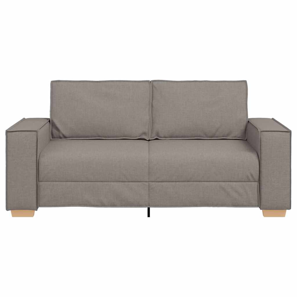 vidaXL Canapea cu 2 locuri, gri taupe, 140 cm, material textil