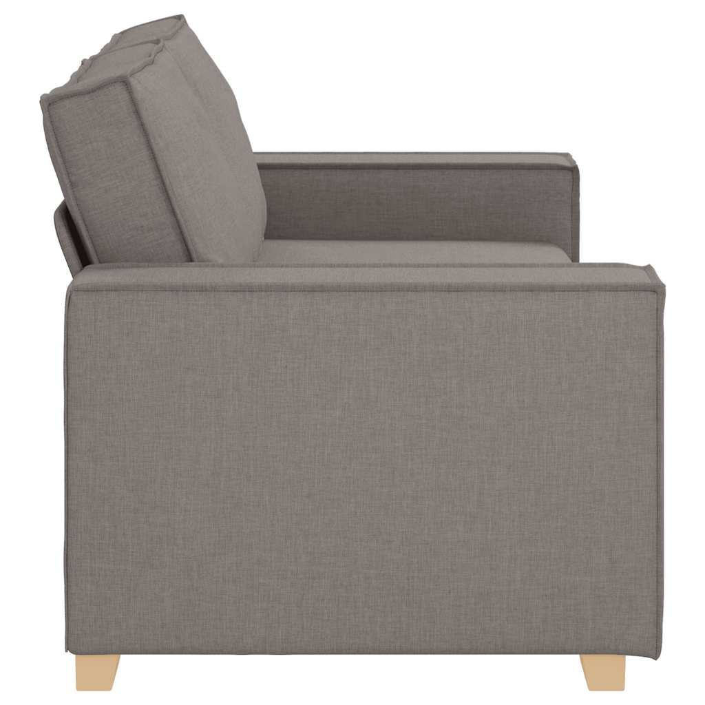 vidaXL Canapea cu 2 locuri, gri taupe, 140 cm, material textil
