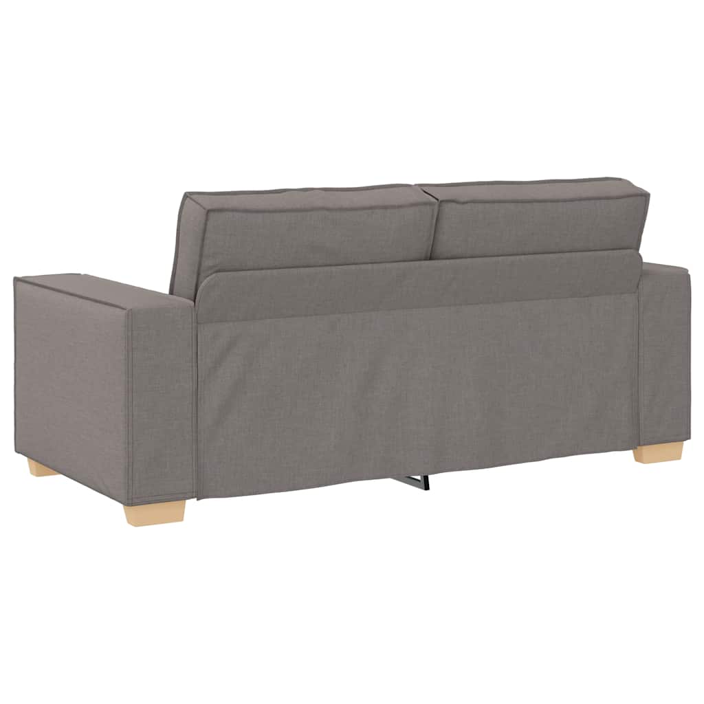 vidaXL Canapea cu 2 locuri, gri taupe, 140 cm, material textil