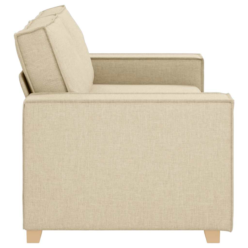 vidaXL Canapea cu 2 locuri, crem, 140 cm, material textil vidaXL Canapea cu 2 locuri, crem, 140 cm, material textil