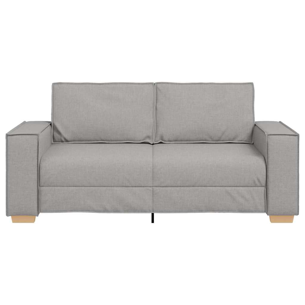 vidaXL Canapea cu 2 locuri, gri nor, 140 cm, material textil