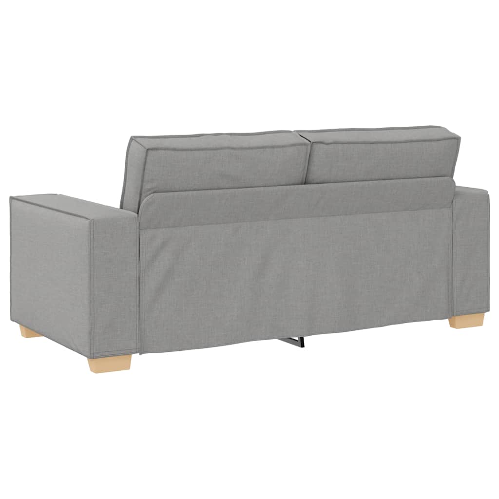 vidaXL Canapea cu 2 locuri, gri nor, 140 cm, material textil