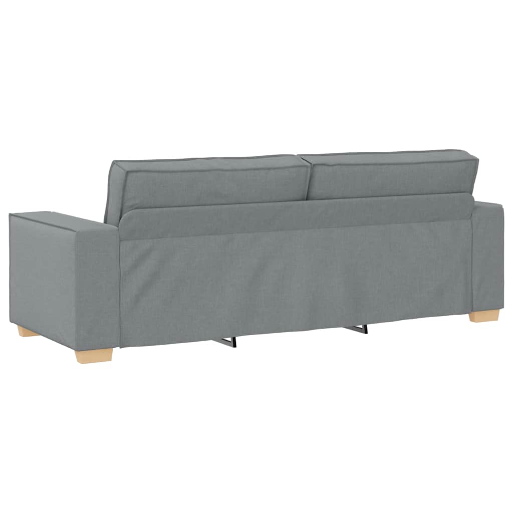 vidaXL Canapea cu 3 locuri, gri deschis, 180 cm, material textil
