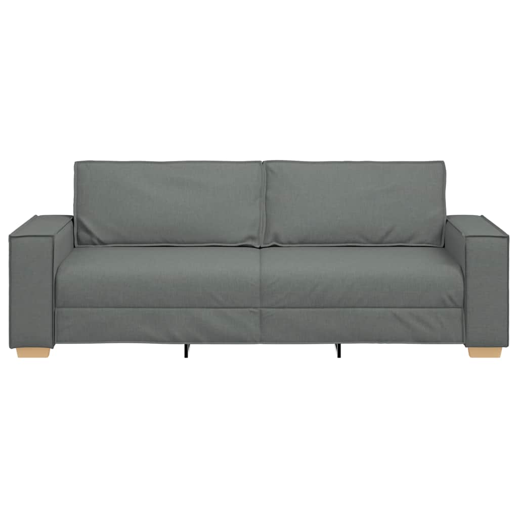vidaXL Canapea cu 3 locuri, gri închis, 180 cm, material textil vidaXL Canapea cu 3 locuri, gri închis, 180 cm, material textil
