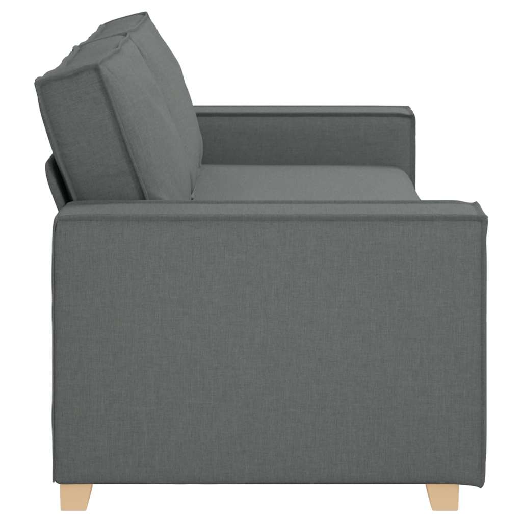 vidaXL Canapea cu 3 locuri, gri închis, 180 cm, material textil vidaXL Canapea cu 3 locuri, gri închis, 180 cm, material textil