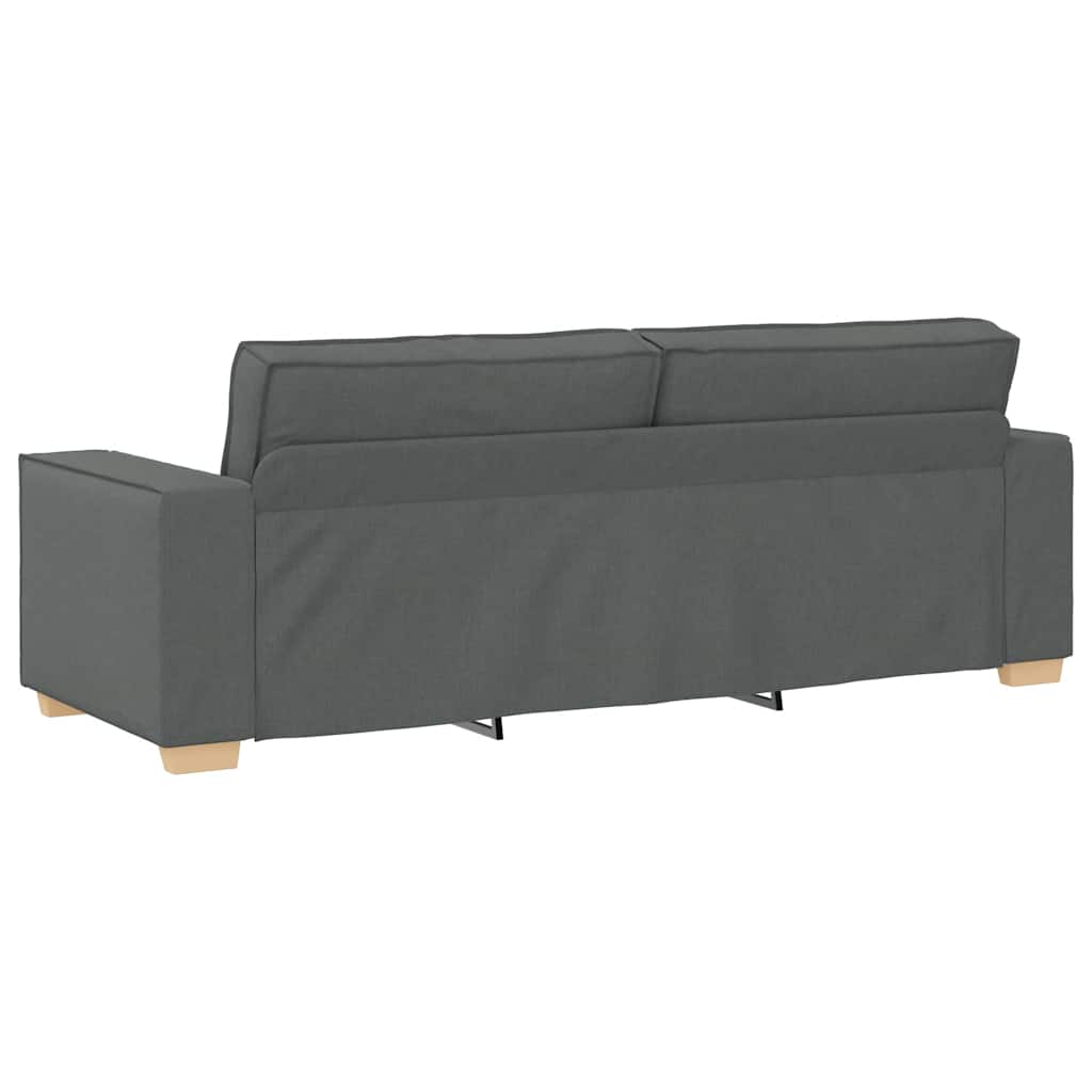 vidaXL Canapea cu 3 locuri, gri închis, 180 cm, material textil vidaXL Canapea cu 3 locuri, gri închis, 180 cm, material textil