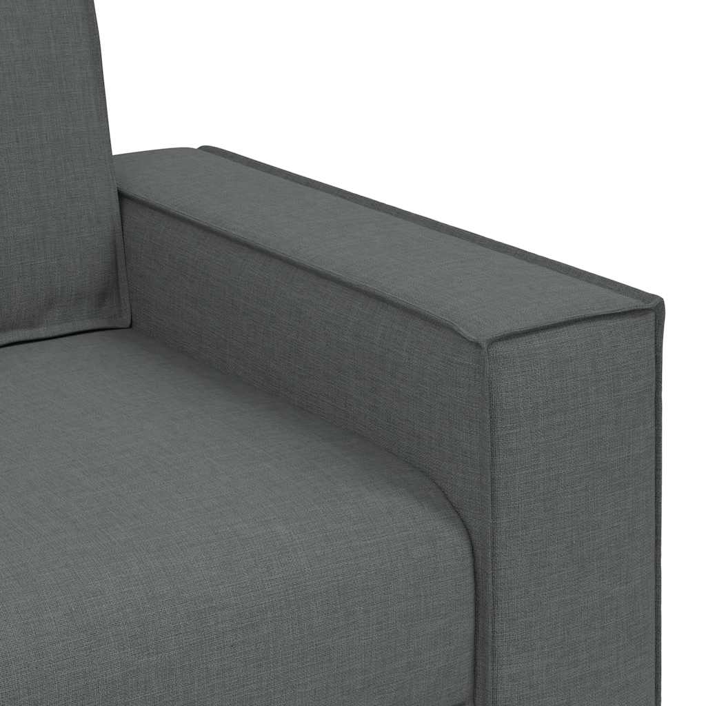 vidaXL Canapea cu 3 locuri, gri închis, 180 cm, material textil vidaXL Canapea cu 3 locuri, gri închis, 180 cm, material textil