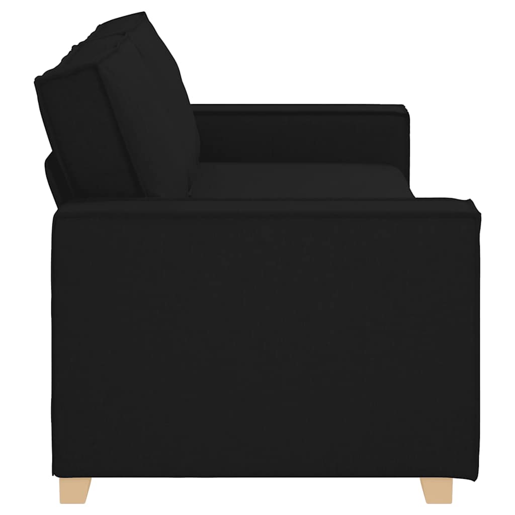 vidaXL Canapea cu 3 locuri, neagră, 180 cm, material textil