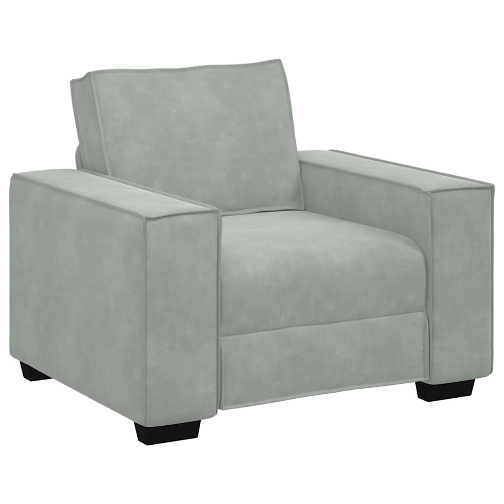 vidaXL Canapea scaun gri deschis 60 cm catifea