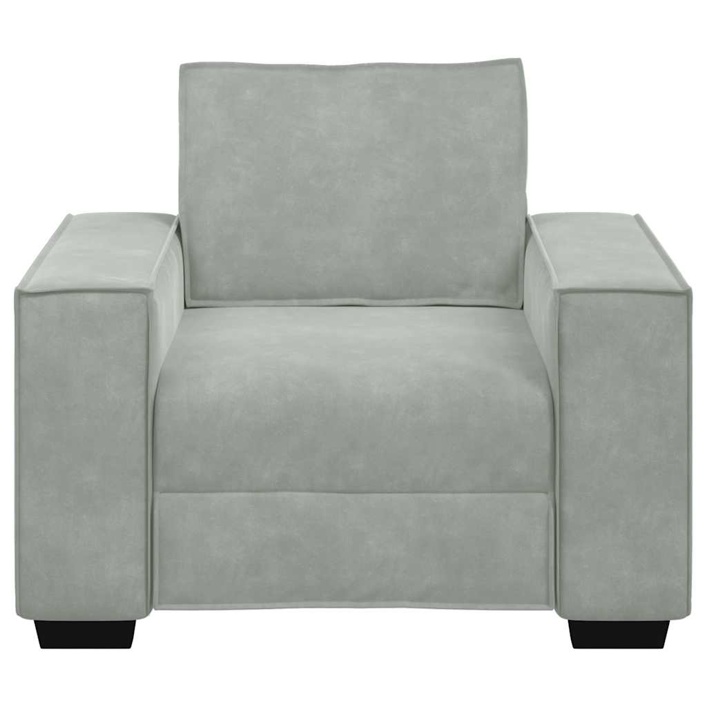 vidaXL Canapea scaun gri deschis 60 cm catifea