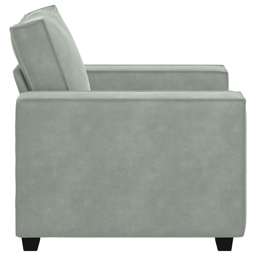 vidaXL Canapea scaun gri deschis 60 cm catifea