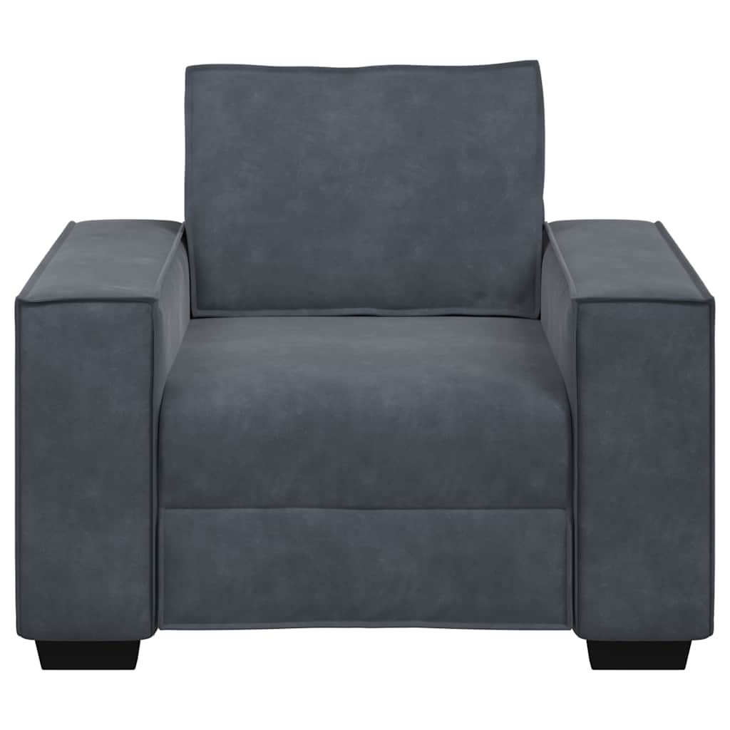 vidaXL Canapea scaun gri închis 60 cm catifea