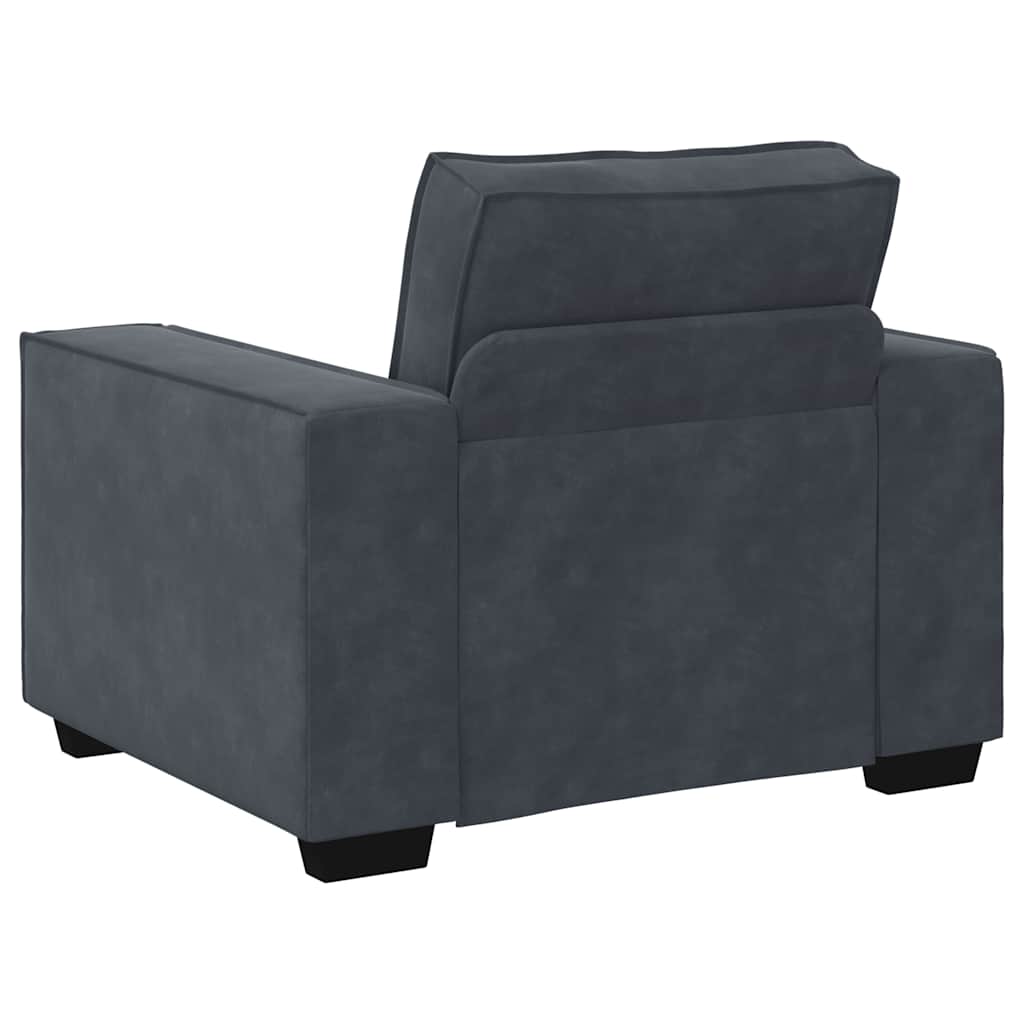 vidaXL Canapea scaun gri închis 60 cm catifea