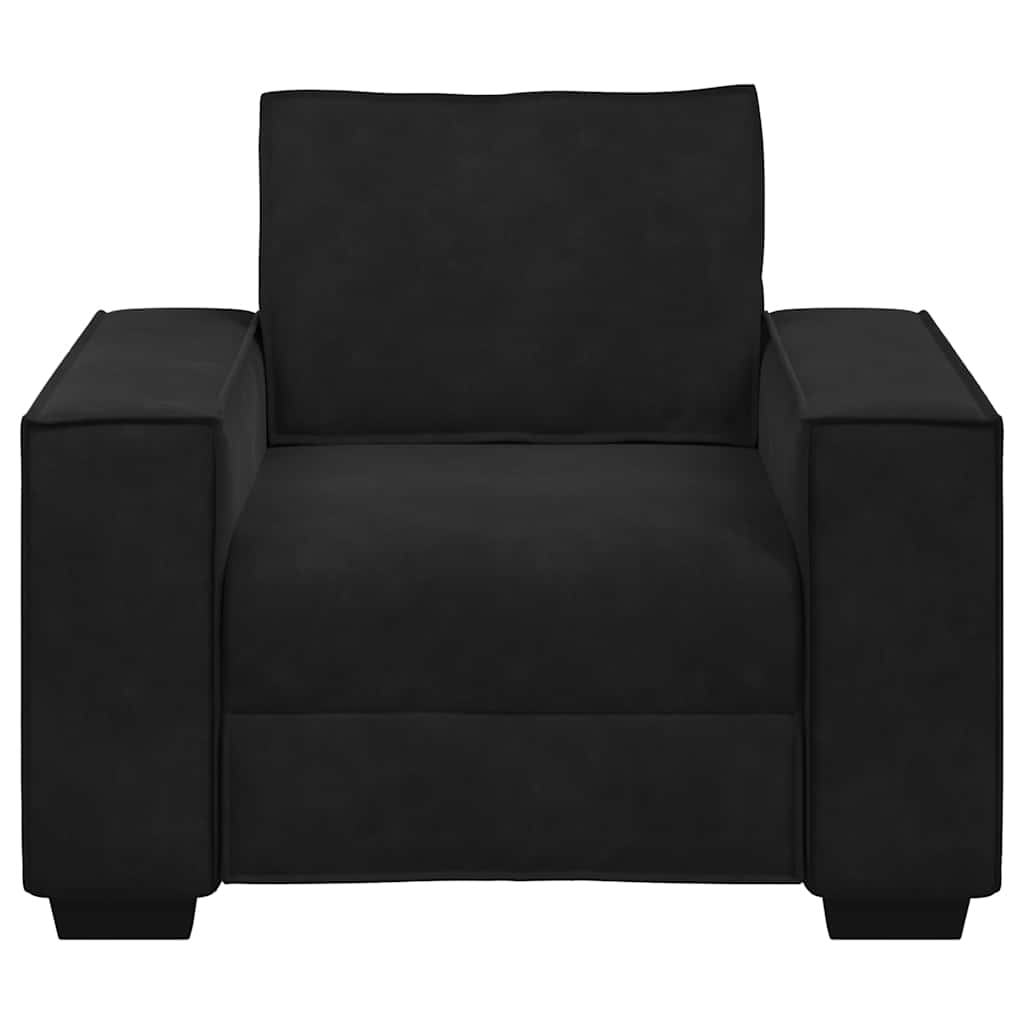 vidaXL Canapea scaun negru 60 cm catifea