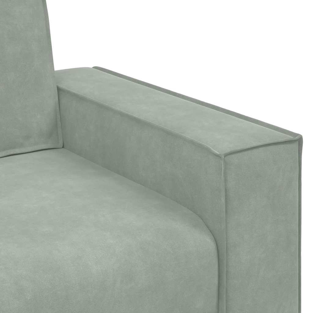 vidaXL Canapea cu 2 locuri, gri deschis, 120 cm, catifea