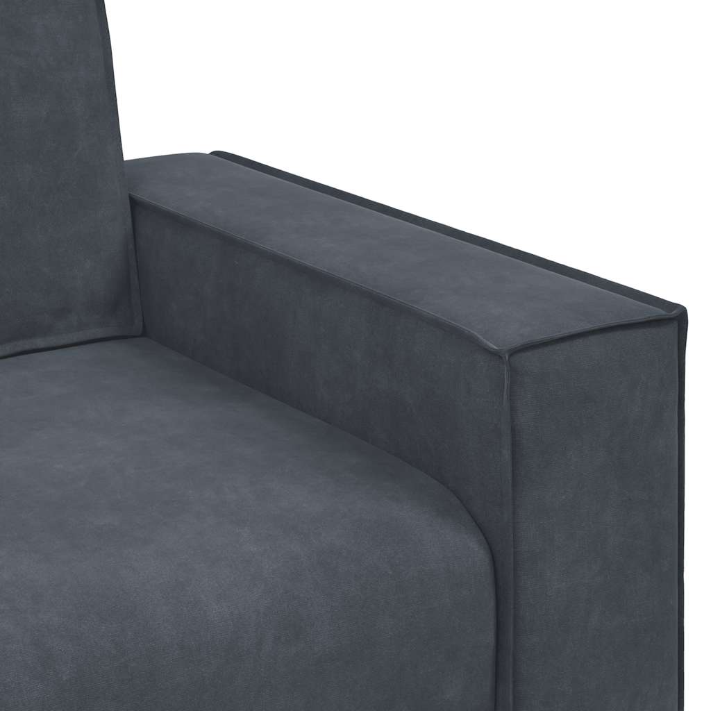 vidaXL Canapea cu 2 locuri, gri închis, 120 cm, catifea vidaXL Canapea cu 2 locuri, gri închis, 120 cm, catifea
