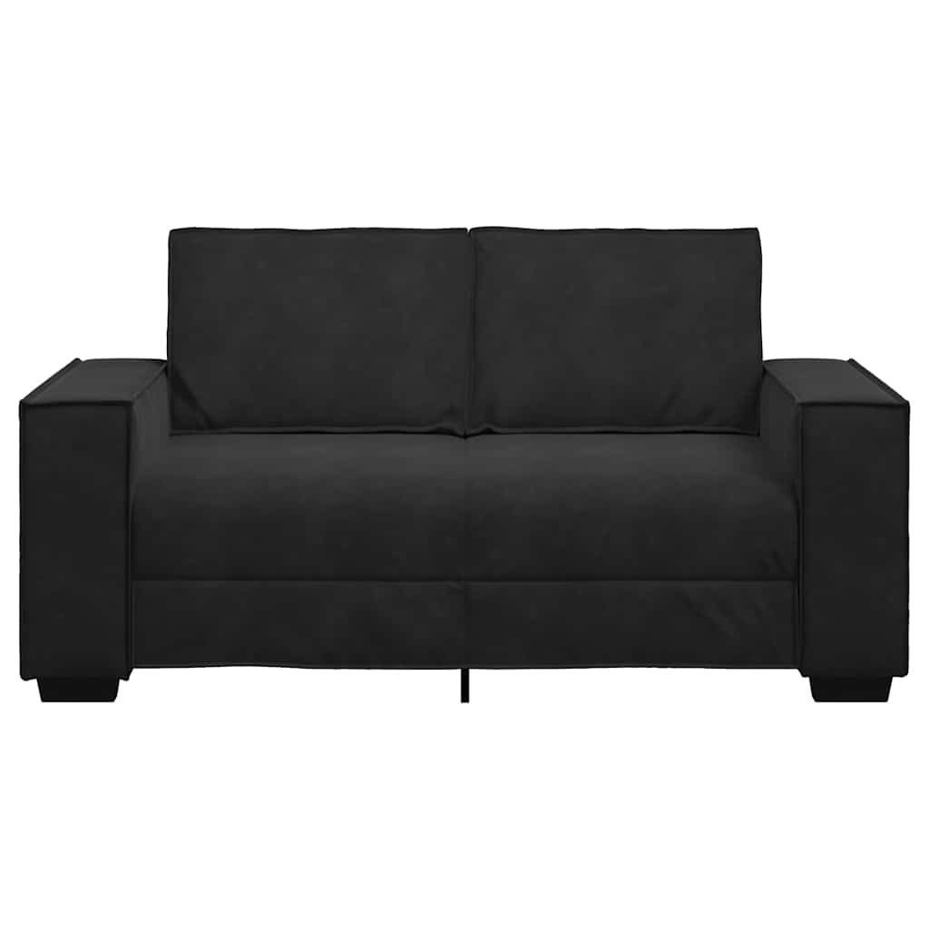 vidaXL Canapea cu 2 locuri, negru, 120 cm, catifea