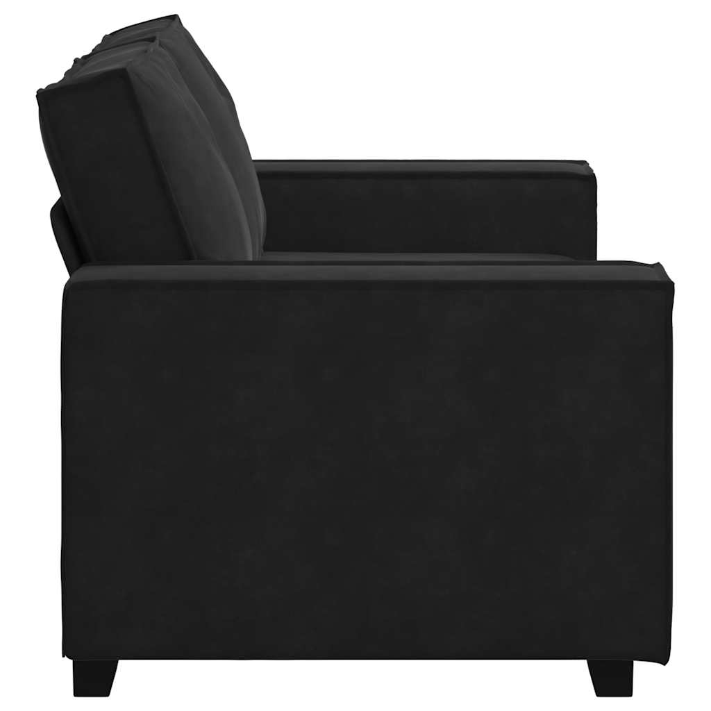 vidaXL Canapea cu 2 locuri, negru, 120 cm, catifea