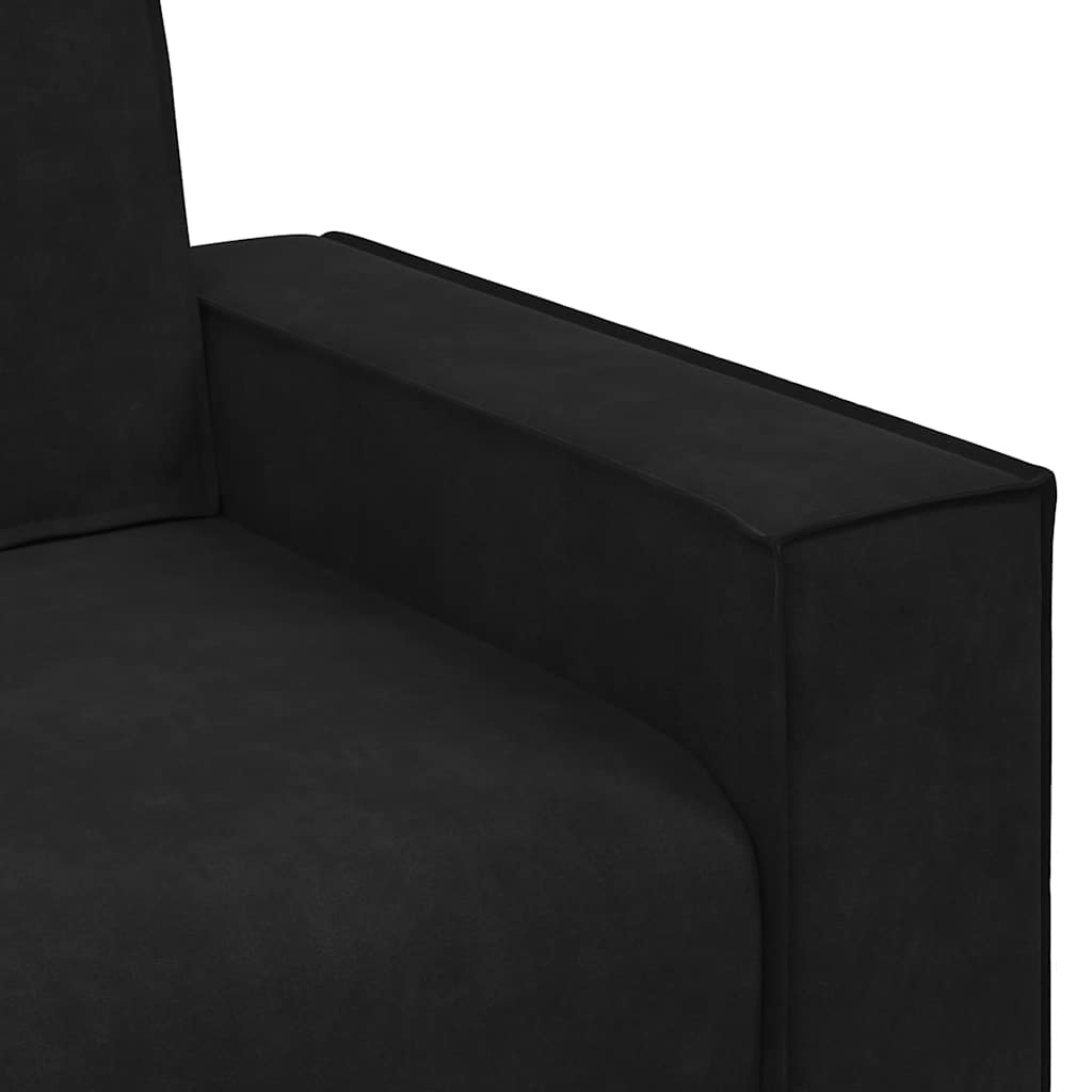 vidaXL Canapea cu 2 locuri, negru, 120 cm, catifea