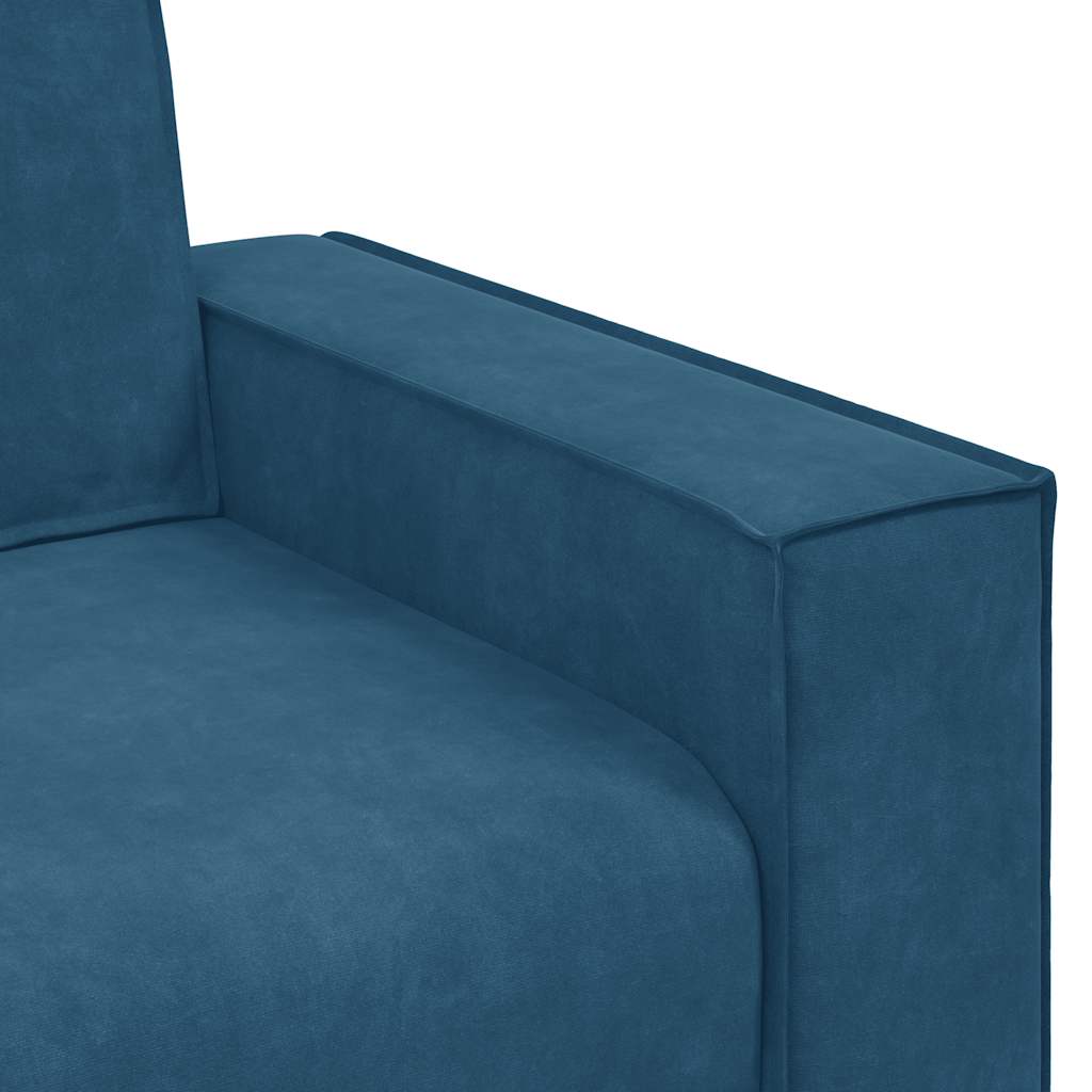vidaXL Canapea cu 2 locuri, albastru, 120 cm, catifea vidaXL Canapea cu 2 locuri, albastru, 120 cm, catifea
