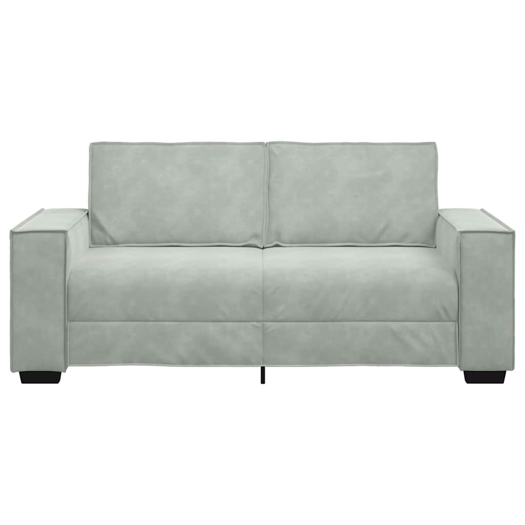 vidaXL Canapea cu 2 locuri, gri deschis, 140 cm, catifea vidaXL Canapea cu 2 locuri, gri deschis, 140 cm, catifea