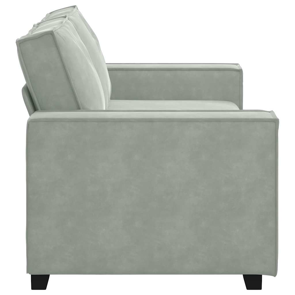 vidaXL Canapea cu 2 locuri, gri deschis, 140 cm, catifea vidaXL Canapea cu 2 locuri, gri deschis, 140 cm, catifea