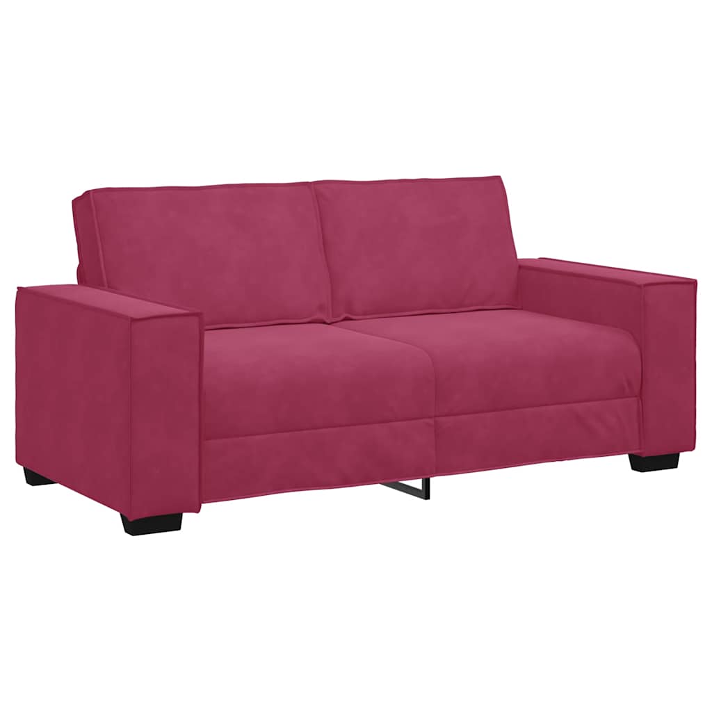 vidaXL Canapea cu 2 locuri, roșu vin, 140 cm, catifea