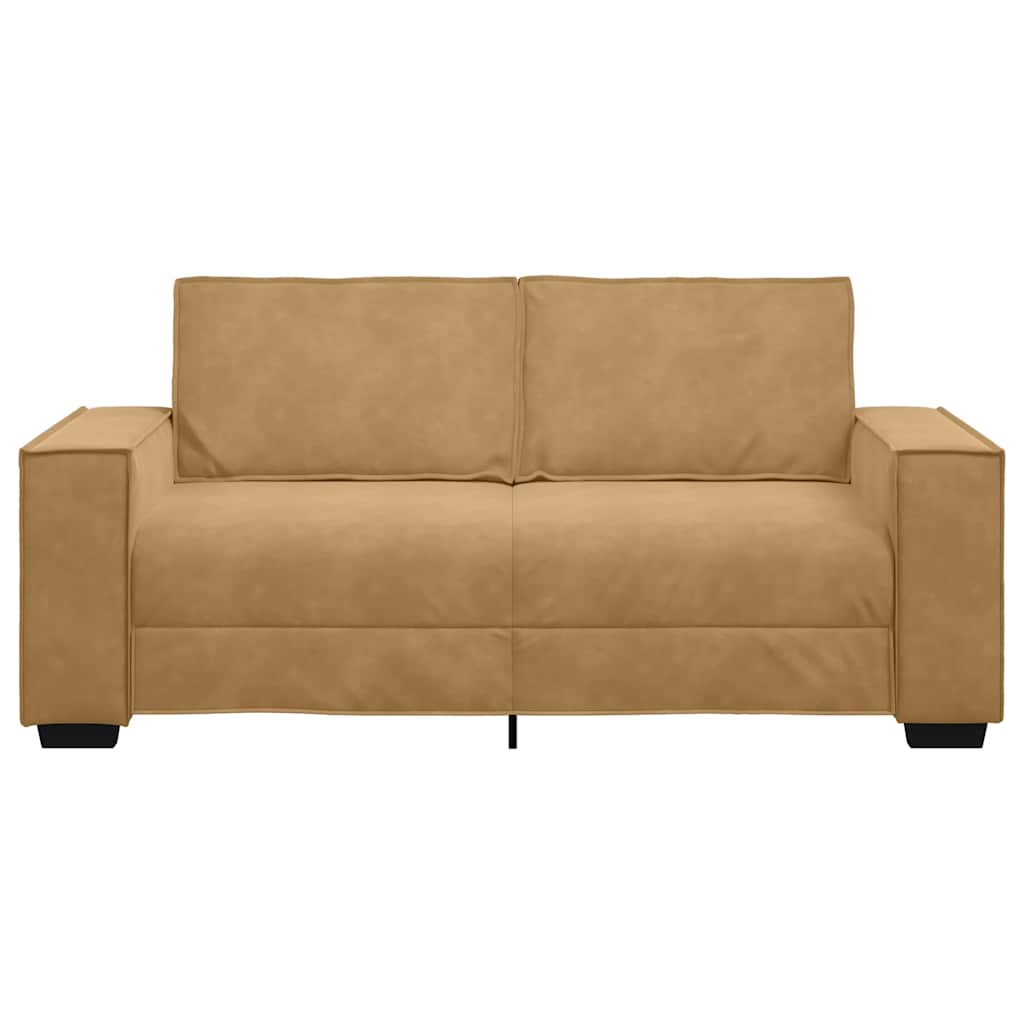 vidaXL Canapea cu 2 locuri, maro, 140 cm, catifea vidaXL Canapea cu 2 locuri, maro, 140 cm, catifea