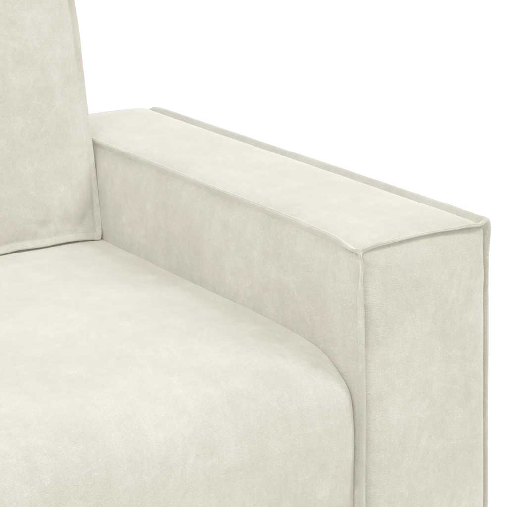 vidaXL Canapea cu 2 locuri, crem, 140 cm, catifea vidaXL Canapea cu 2 locuri, crem, 140 cm, catifea