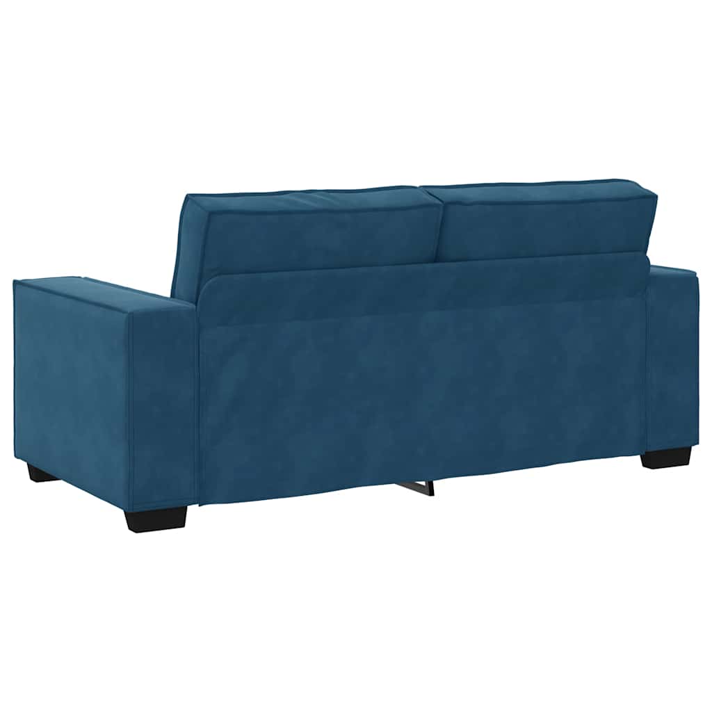 vidaXL Canapea cu 2 locuri, albastru, 140 cm, catifea vidaXL Canapea cu 2 locuri, albastru, 140 cm, catifea