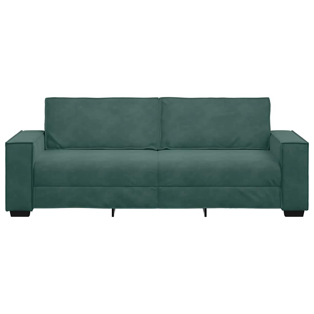 vidaXL Canapea cu 3 locuri, verde închis, 180 cm, catifea vidaXL Canapea cu 3 locuri, verde închis, 180 cm, catifea