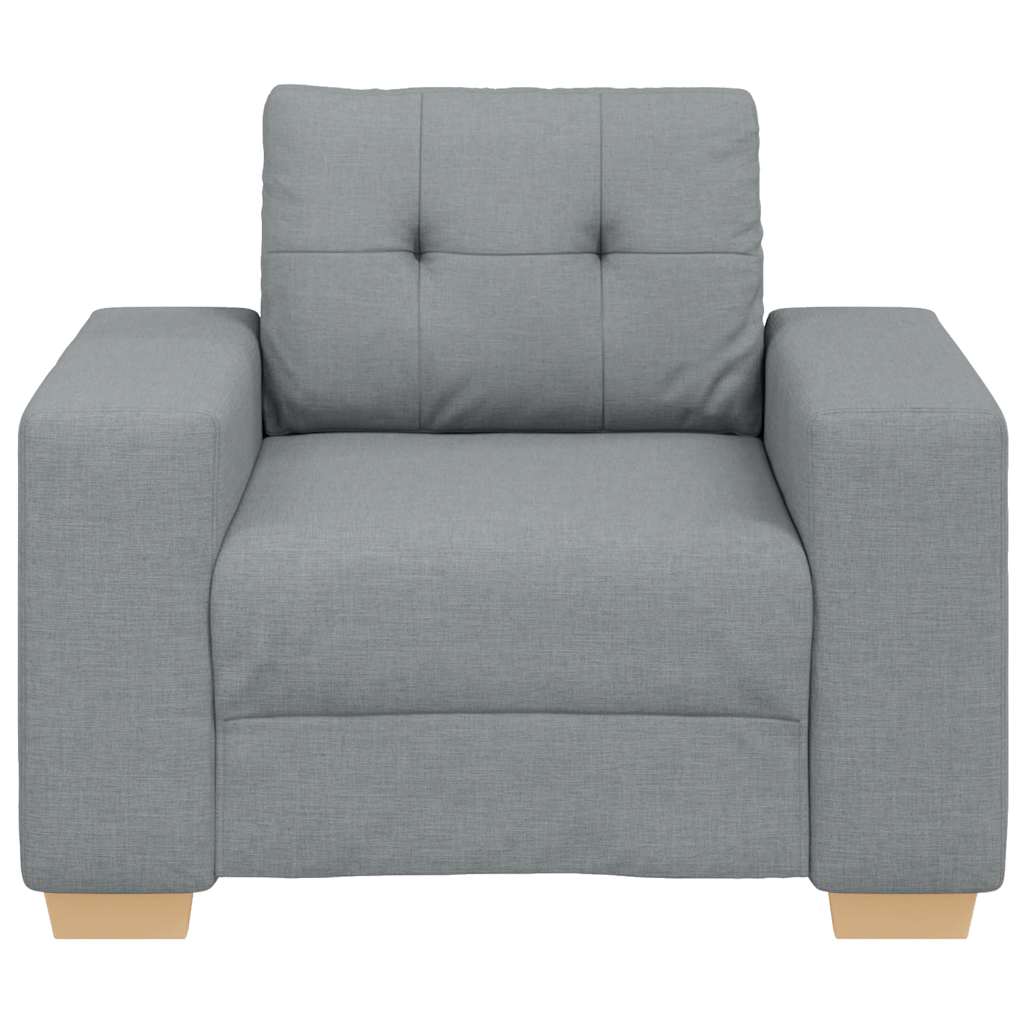 vidaXL Fotoliu canapea, gri deschis,60 cm, material textil