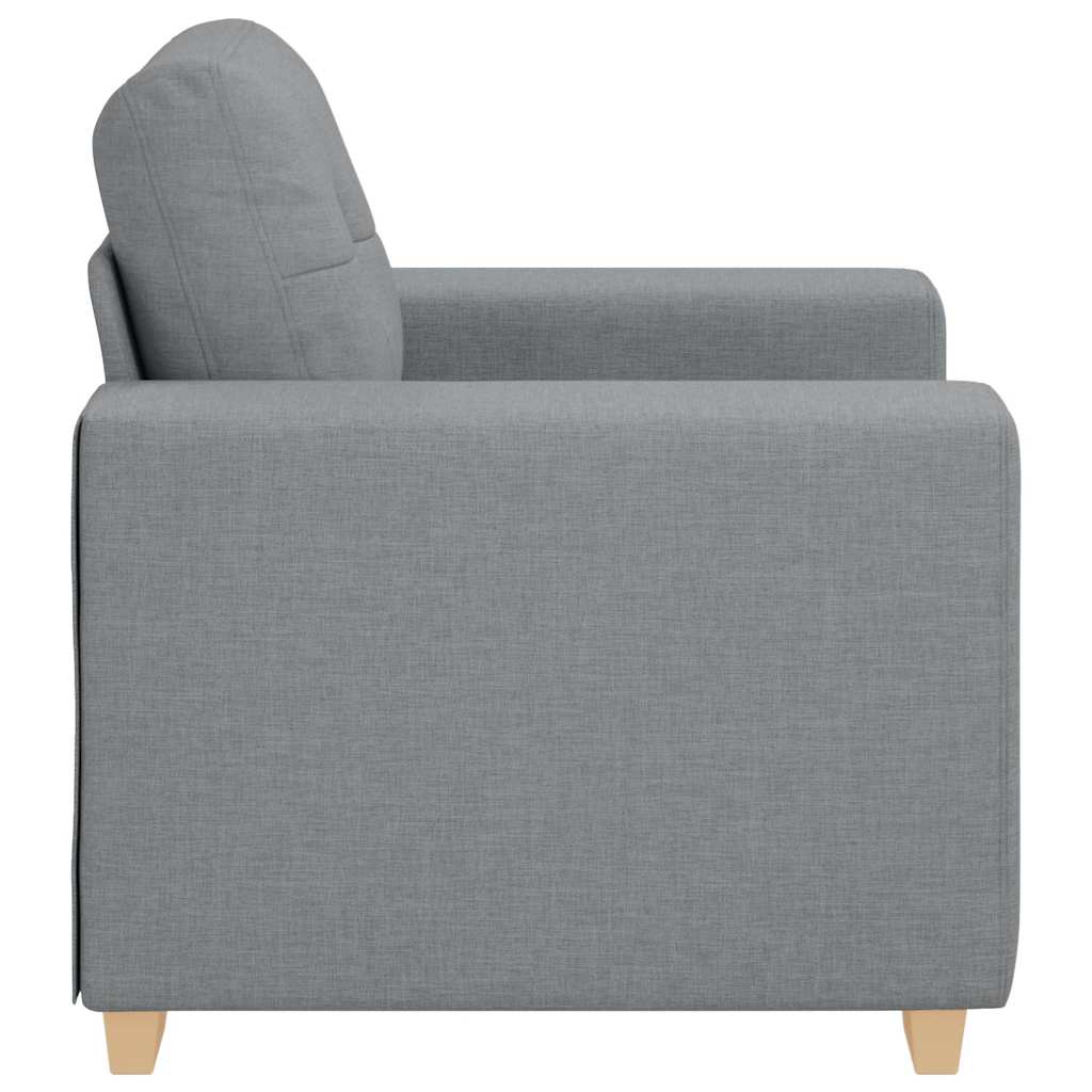 vidaXL Fotoliu canapea, gri deschis,60 cm, material textil