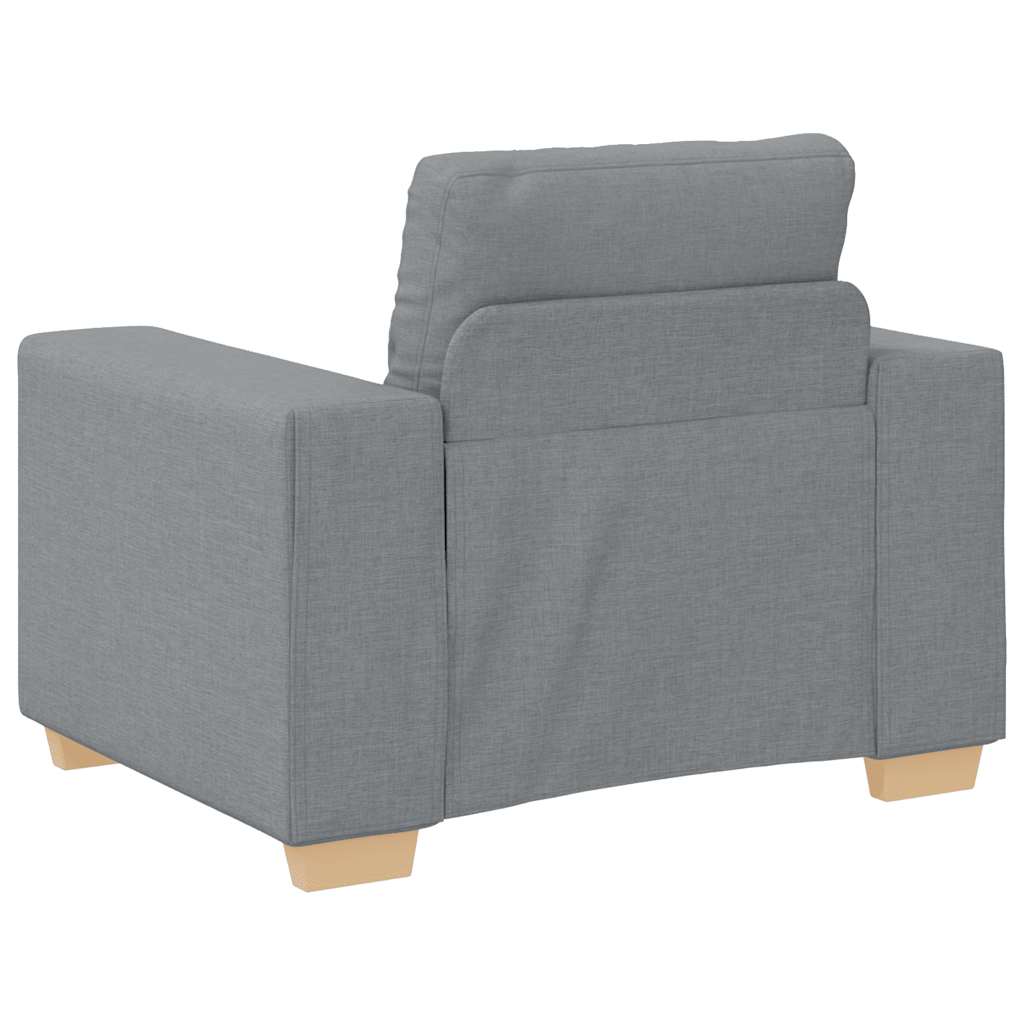 vidaXL Fotoliu canapea, gri deschis,60 cm, material textil