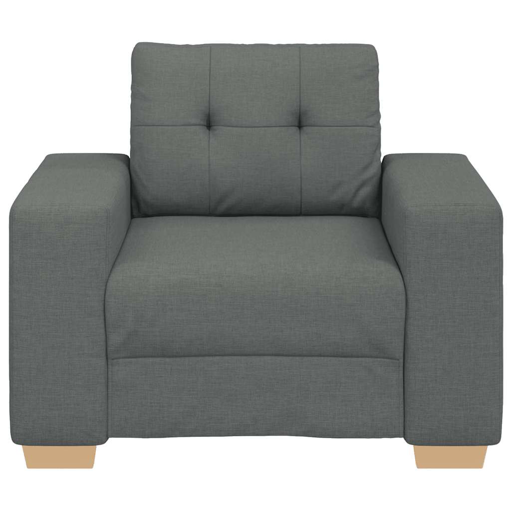 vidaXL Fotoliu canapea, gri închis, 60 cm, material textil