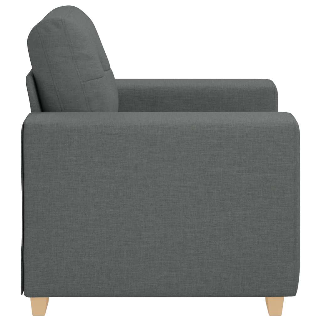 vidaXL Fotoliu canapea, gri închis, 60 cm, material textil