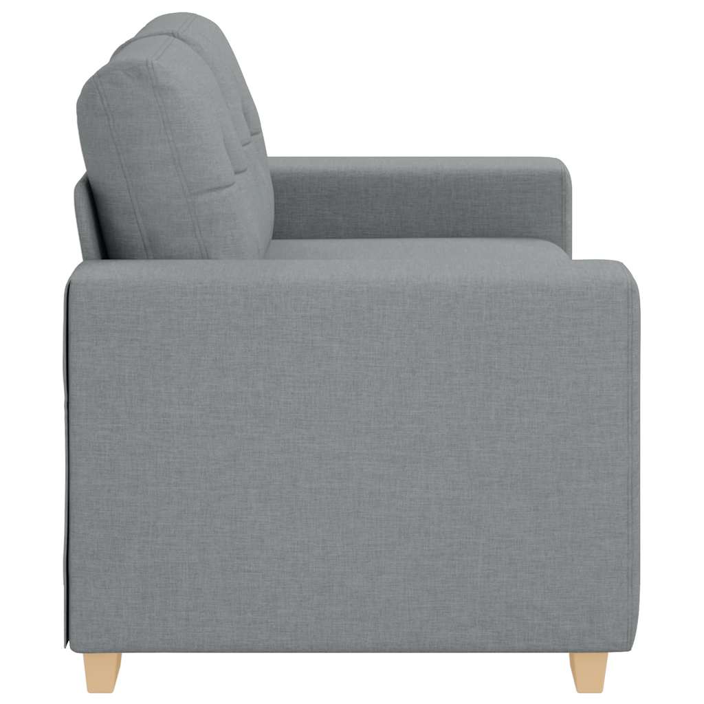 vidaXL Canapea lovesea gri deschis 120 cm stofa vidaXL Canapea lovesea gri deschis 120 cm stofa