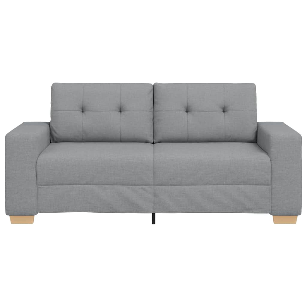 vidaXL Canapea lovesea gri deschis 140 cm stofa vidaXL Canapea lovesea gri deschis 140 cm stofa