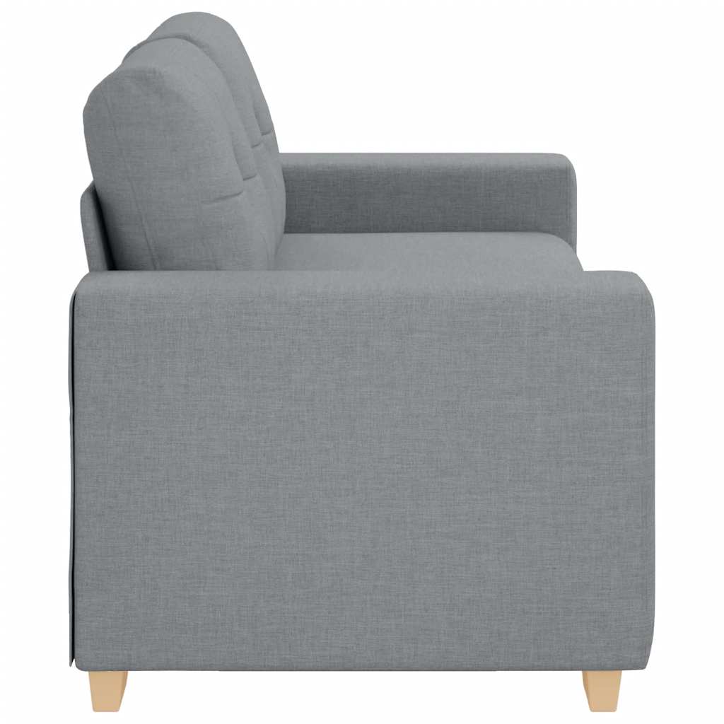 vidaXL Canapea lovesea gri deschis 140 cm stofa vidaXL Canapea lovesea gri deschis 140 cm stofa