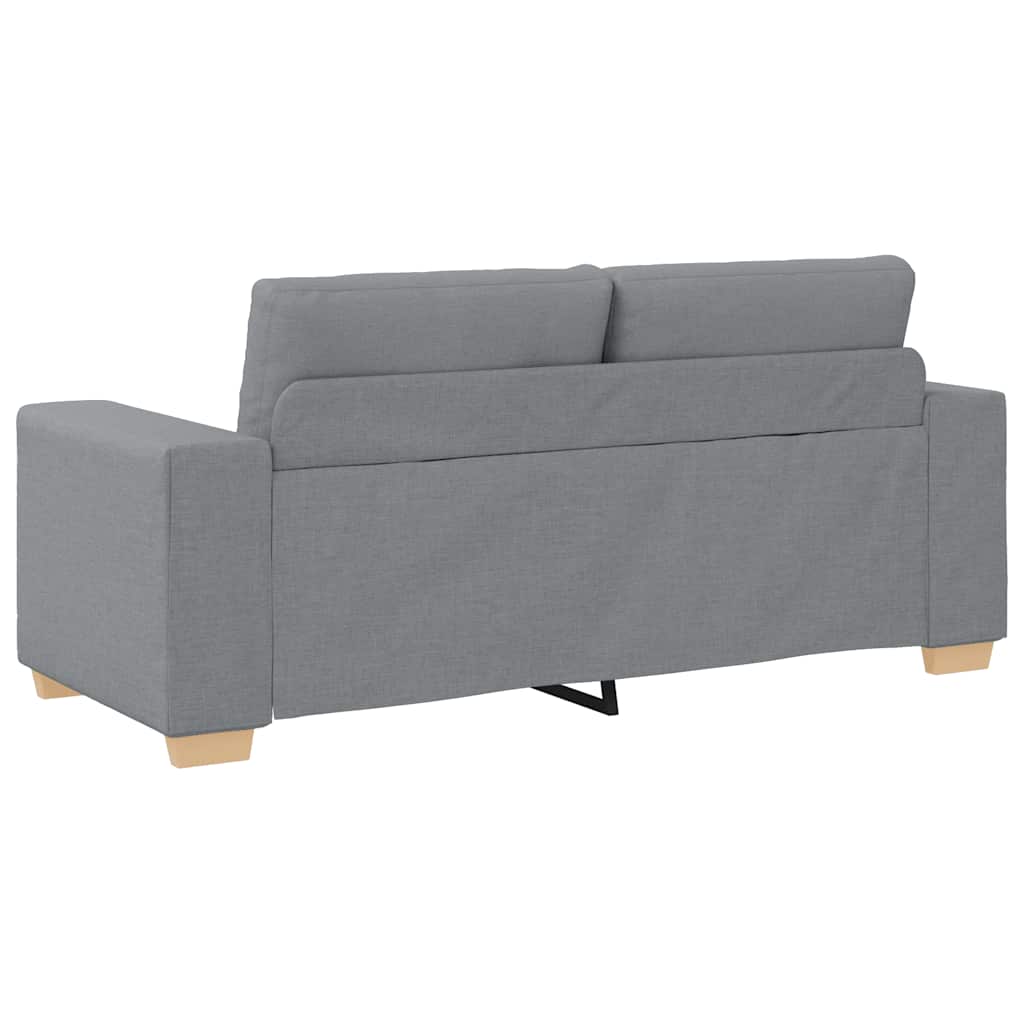 vidaXL Canapea lovesea gri deschis 140 cm stofa vidaXL Canapea lovesea gri deschis 140 cm stofa
