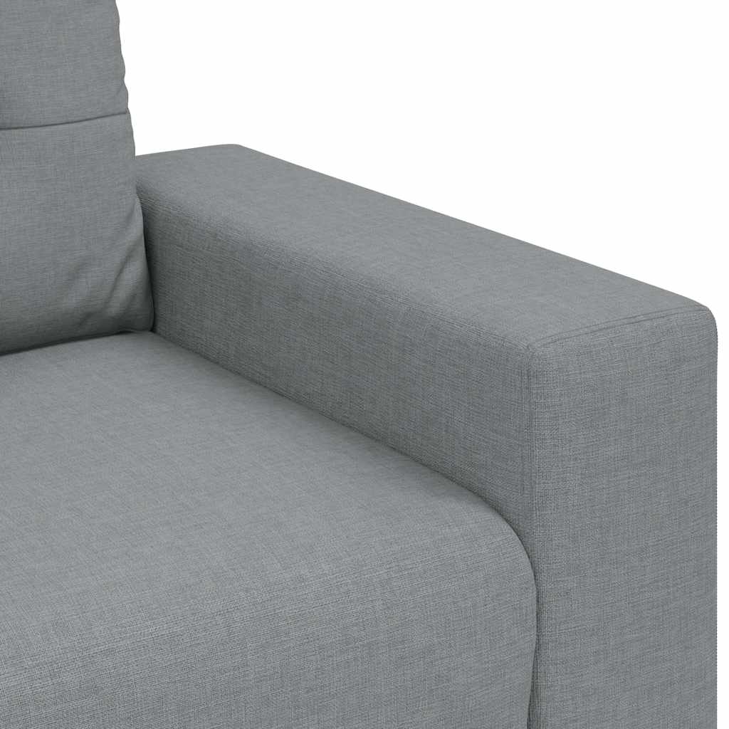 vidaXL Canapea lovesea gri deschis 140 cm stofa vidaXL Canapea lovesea gri deschis 140 cm stofa