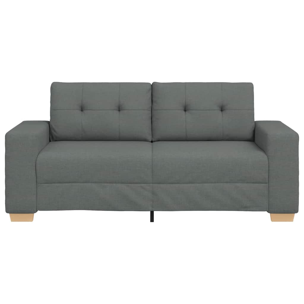 vidaXL Canapea lovesea gri închis 140 cm țesătură