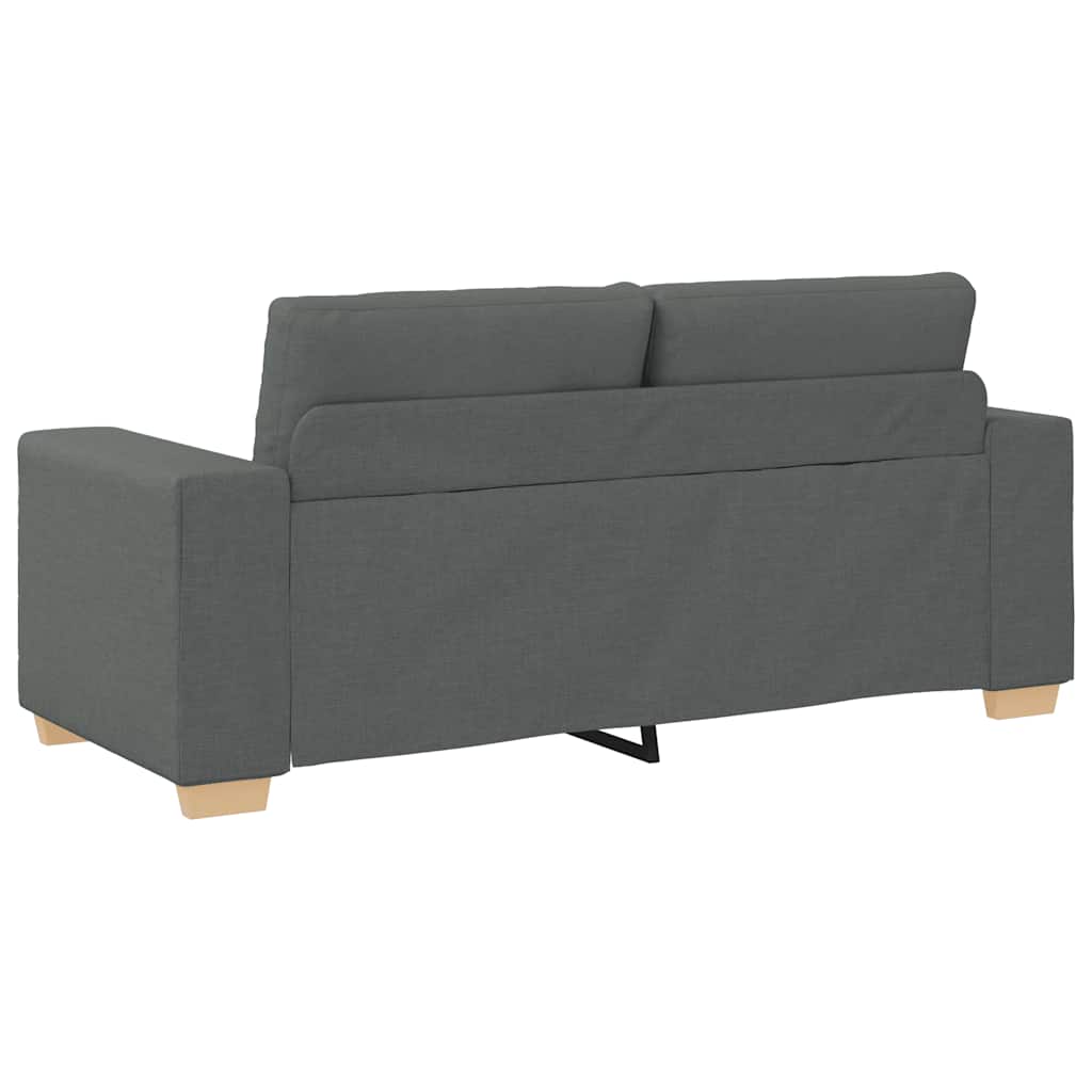 vidaXL Canapea lovesea gri închis 140 cm țesătură