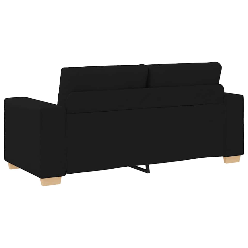 vidaXL Canapea lovesea neagră 140 cm stofă vidaXL Canapea lovesea neagră 140 cm stofă